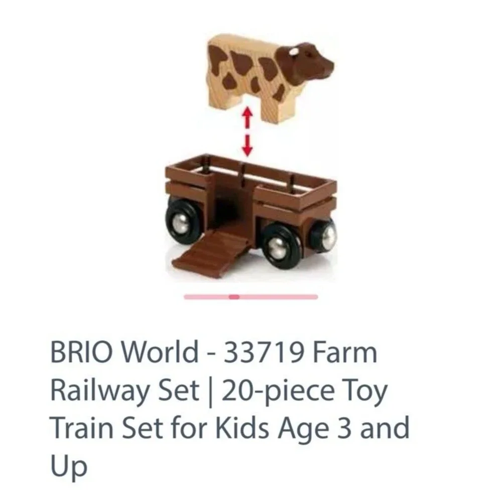 BRIO Farm Railway Set 20 Piece Interactive Train Set Kids Age 3+  #33719
